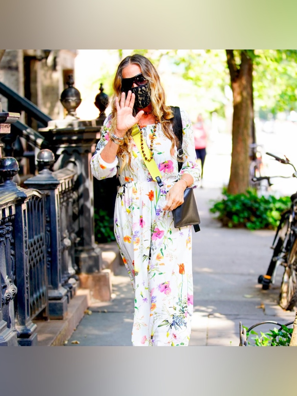 Sonnet James Play Maxi dress long sleeve Floral casual SJP designer vibes Size L